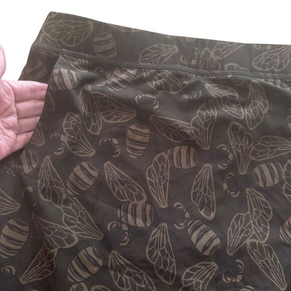 RL RLX Ralph Lauren Skort Bee Print Skirt Shorts Brown M bv - Picture 3 of 13